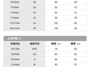 国产尺码与欧洲尺码对照表详解：选对尺码不再难