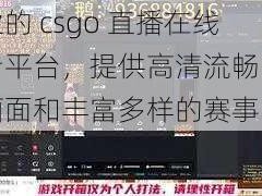 专业的 csgo 直播在线观看平台，提供高清流畅的直播画面和丰富多样的赛事内容