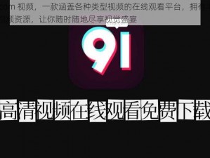 91com 视频，一款涵盖各种类型视频的在线观看平台，拥有丰富的视频资源，让你随时随地尽享视觉盛宴