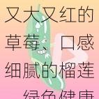 又大又红的草莓、口感细腻的榴莲、绿色健康的丝瓜、力大无穷的绿巨人和才华横溢的秋带来的作品非常丰富