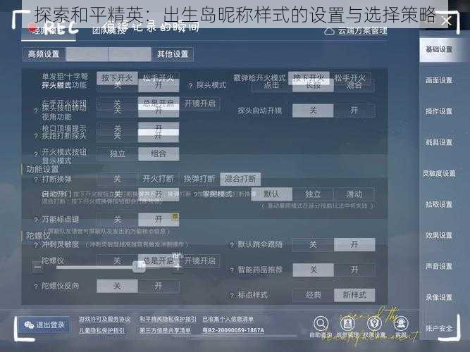 探索和平精英：出生岛昵称样式的设置与选择策略