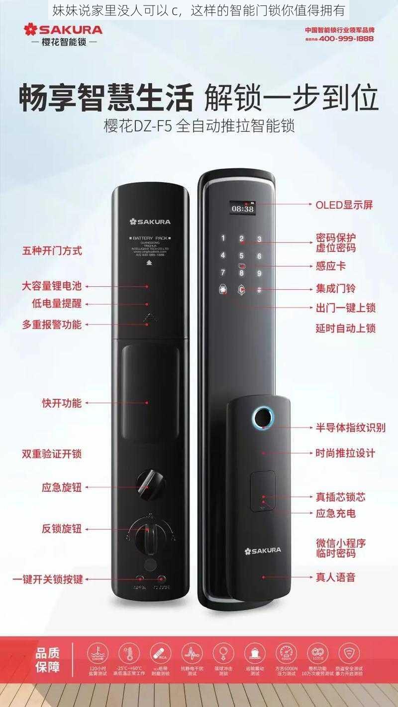 妹妹说家里没人可以 c，这样的智能门锁你值得拥有