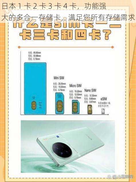 日本 1 卡 2 卡 3 卡 4 卡，功能强大的多合一存储卡，满足您所有存储需求