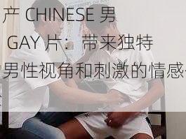 国产 CHINESE 男男 GAY 片：带来独特的男性视角和刺激的情感体验