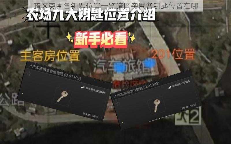 暗区突围各钥匙位置一览暗区突围各钥匙位置在哪